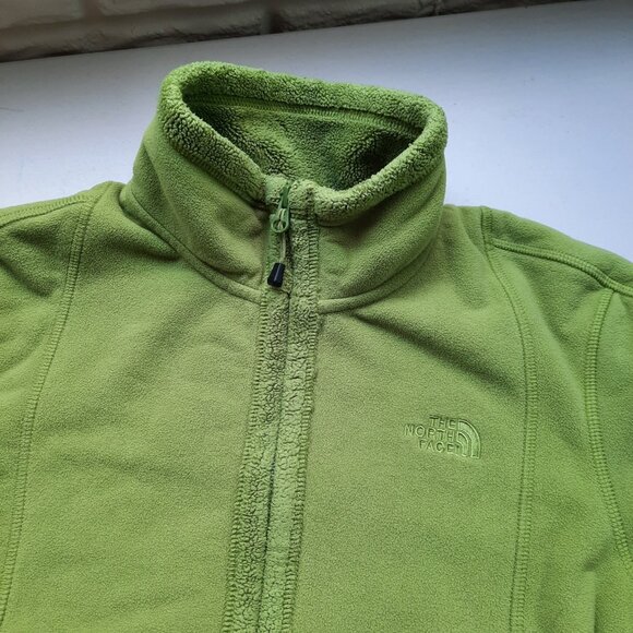 The North Face Jacket Womens Medium Green Full Zip Fleece Hiking Spring Outdoor - Picture 3 of 11